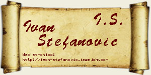 Ivan Stefanović vizit kartica